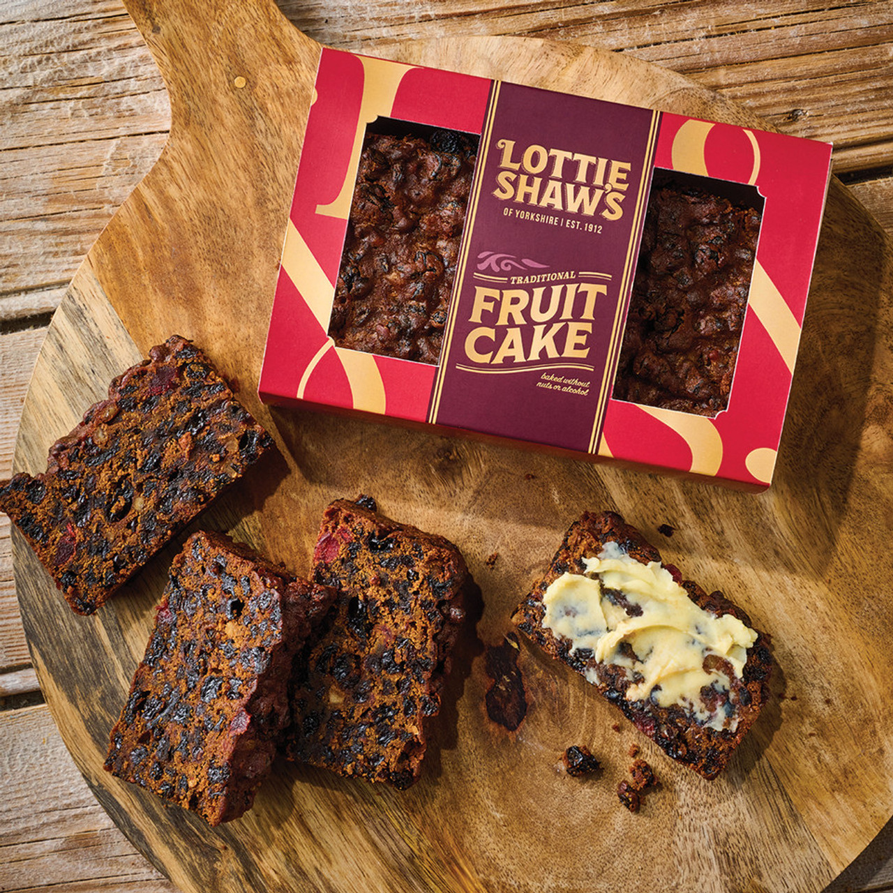 fruit cake baked without nuts and alcohol