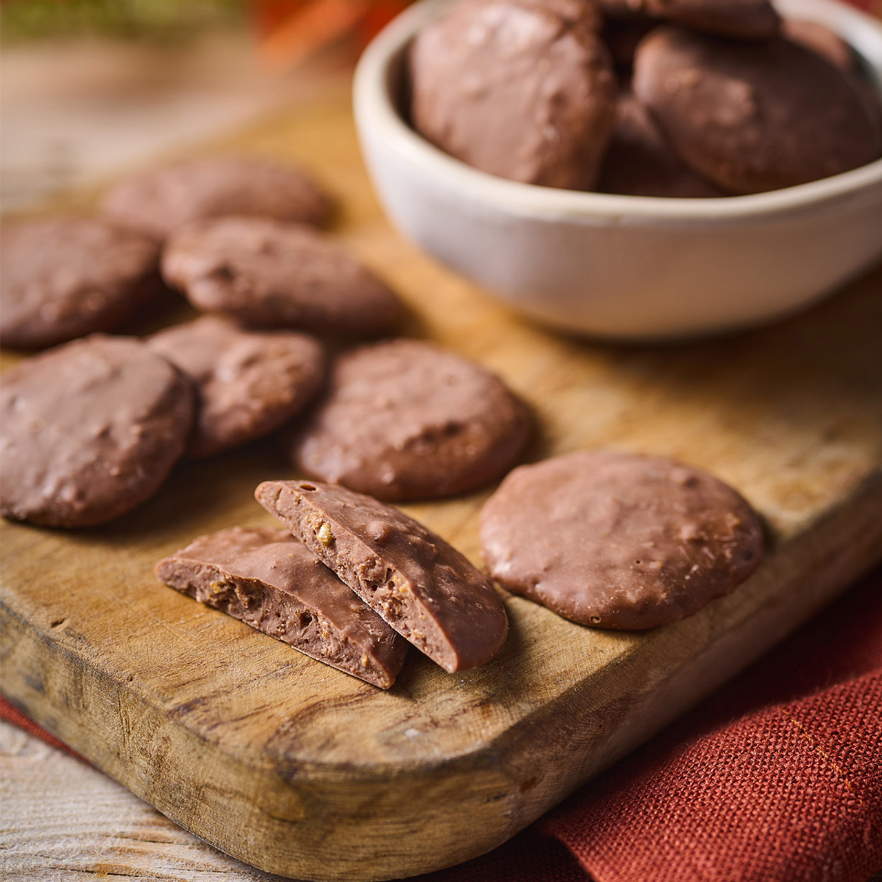 parkin buttons on wooden board