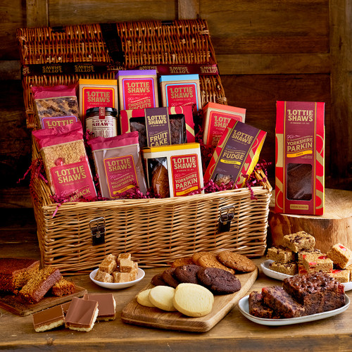 Classic Yorkshire Basket Hamper of Baked Treats Classic Yorkshire Basket Hamper of Baked Treats