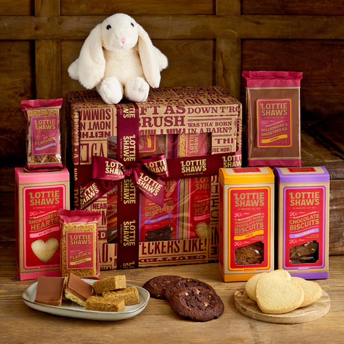 New Baby and Parents Treat Hamper with Bunny Soft Toy