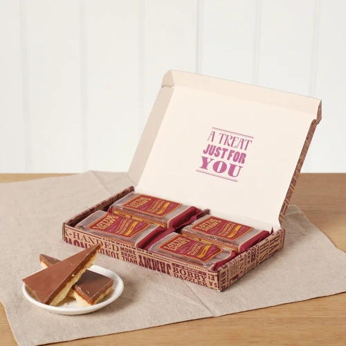 Lottie Shaw's Millionaire Shortbread - all butter shortbread layered with caramel and Belgian milk chocolate