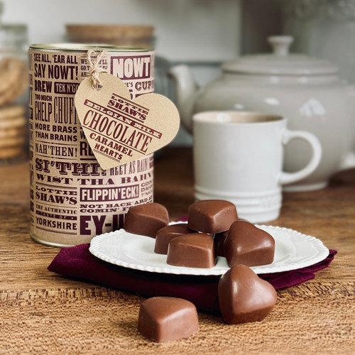 Chocolate Caramel Hearts Tube Chocolate Caramel Hearts Tube