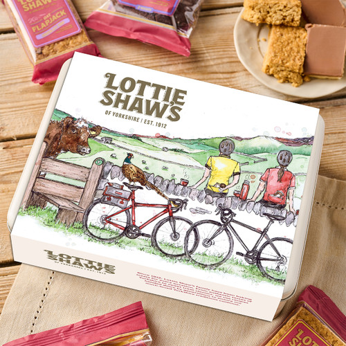 Cyclist's Tin of Baked Treats  featuring Eleanor Tomlinson's illustration x6