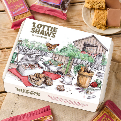 Gardener's Tin of Baked Treats featuring Eleanor Tomlinson's illustration x6