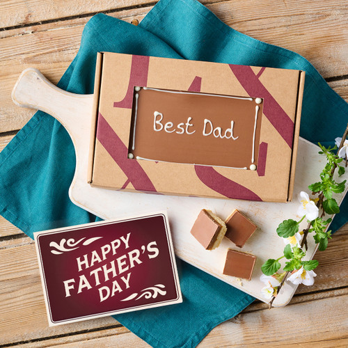 Hand Piped Best Dad Millionaire's Shortbread