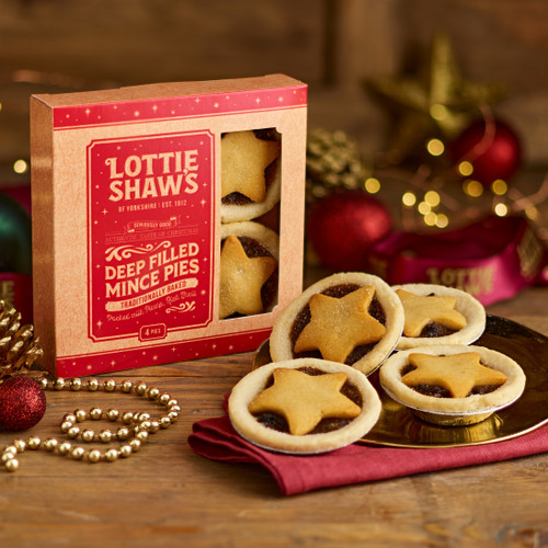 Traditional Mince Pies Box of Four, x12