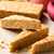 traditional oat flapjack slices on a wooden board