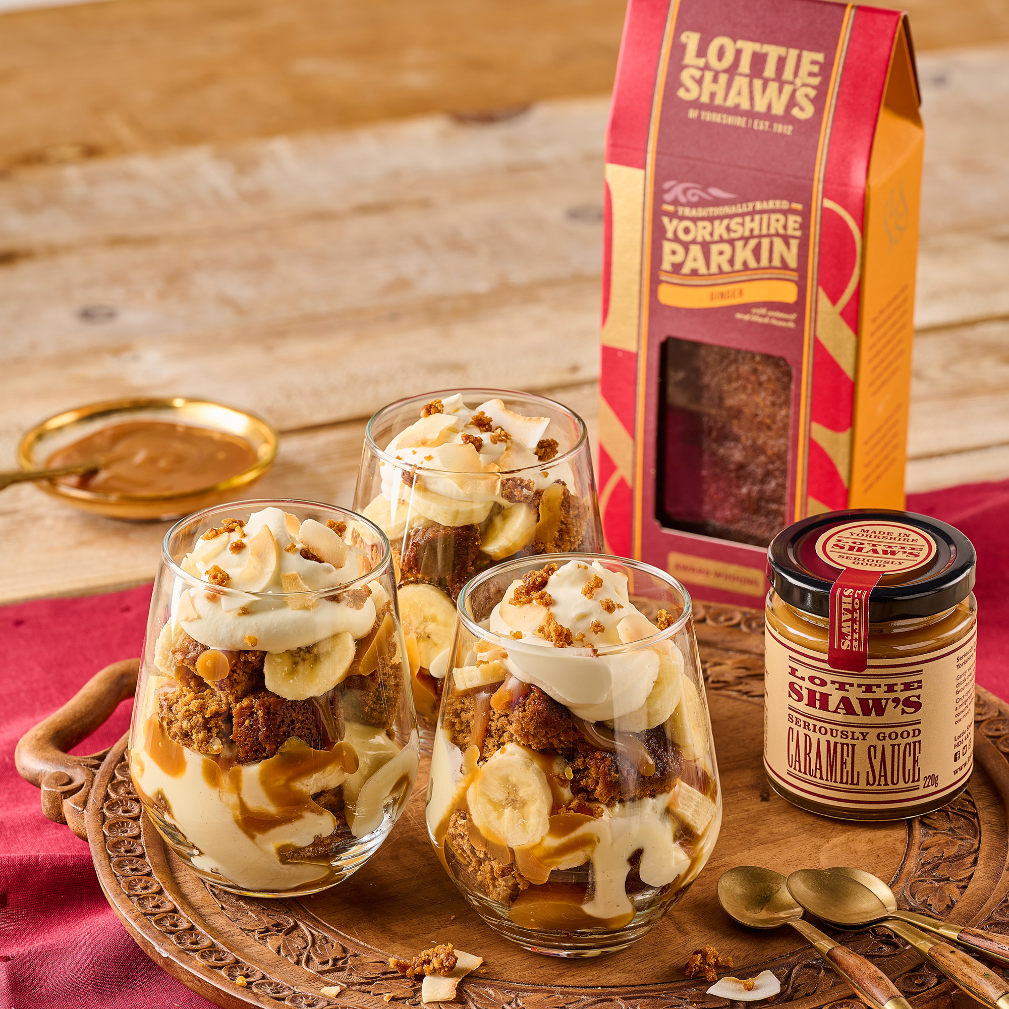 Dad’s Yorkshire Banoffee Trifle with Yorkshire Parkin