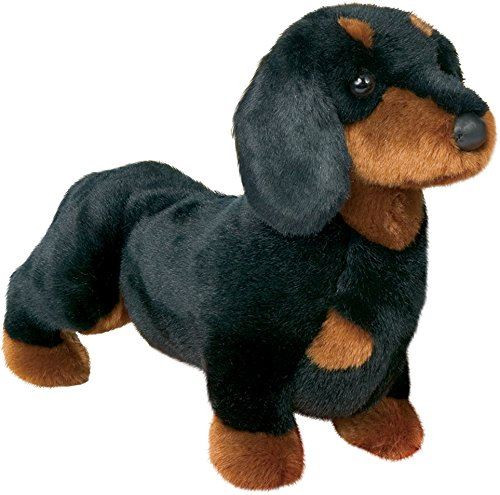 ouglas Spats Black & Tan Dachshund Dog Plush Stuffed Animal