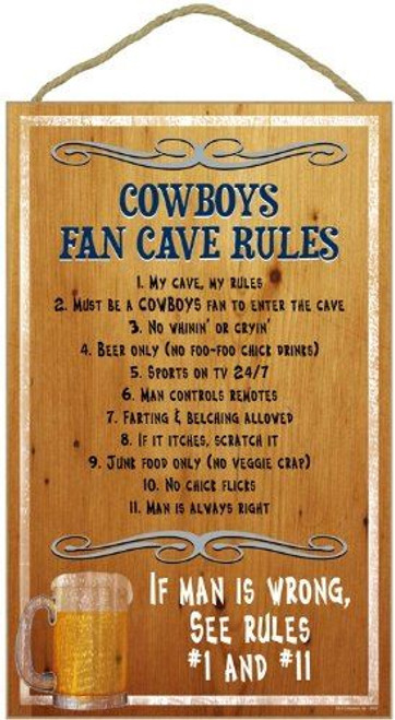 Fan Cave Wall Plaque (Cowboys)