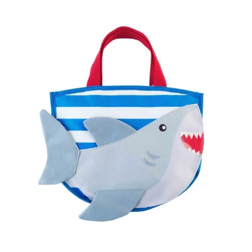 Mud Pie Beach tote with toy-Shark