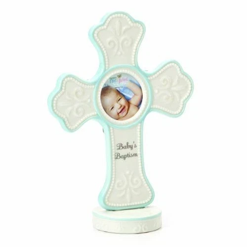Nat and Jules Baby's Baptism Cross Frame