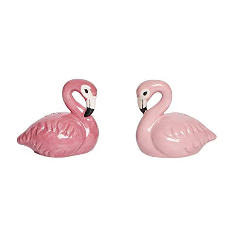Beachcombers Flamingo 2-Piece Ceramic Salt & Pepper Shaker Set 3.25"