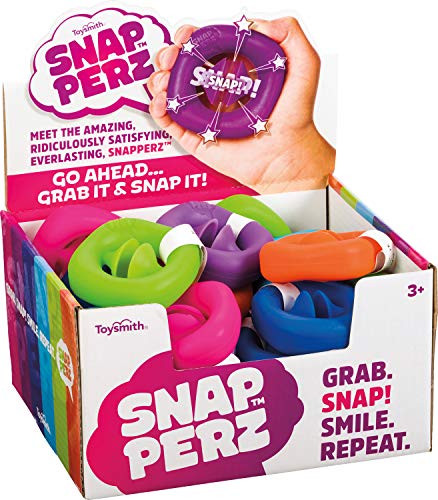 Toysmith Snapperz Fidget Toy, Grab, Snap, Sensory, Squeeze, Party Pop Popper Noise Maker Stress Relief