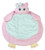 Bearington Baby Lil' Hoots Belly Blanket, Pink Owl Plush Stuffed Animal