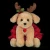 Bearington Collection Dog Antlers Prancer Christmas Plush Stuffed Animal