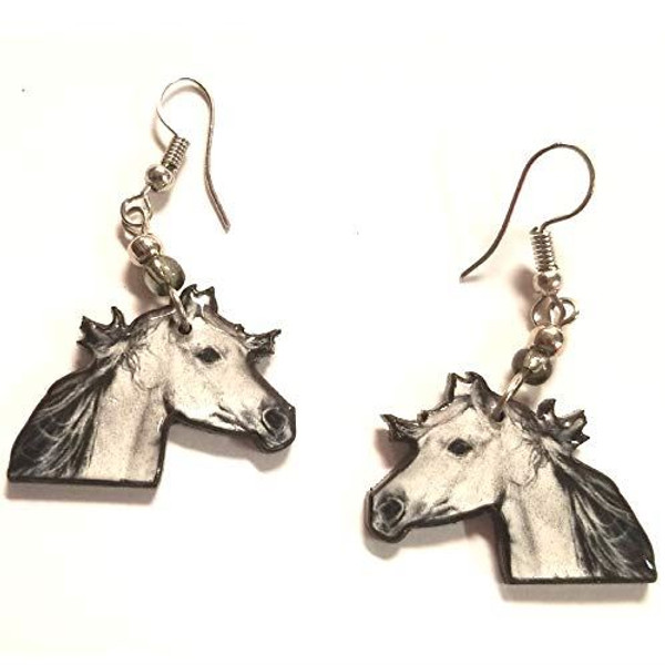 Acrylic Horse Head Earring