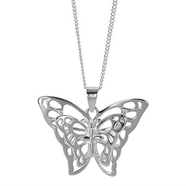 Dicksons , Today I Saw A Butterfly. Intricate Silver-Plated 20-Inch Bereavement Pendant