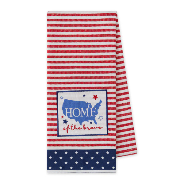 Home of the Brave Patriotic Tea Towel