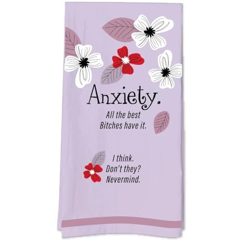 Anxiety Tea Towel: 'Best Bitches' Humor by Funatic