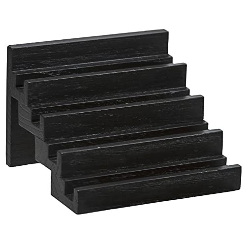 Thirstystone Black Stair Step Wooden Coaster Holder