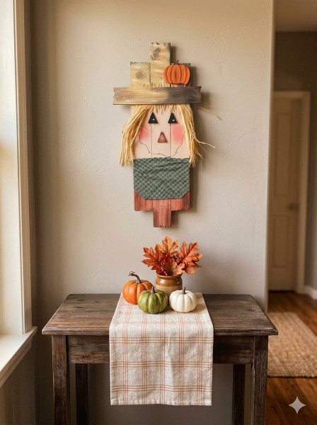 Wooden Scarecrow Wall Hangers