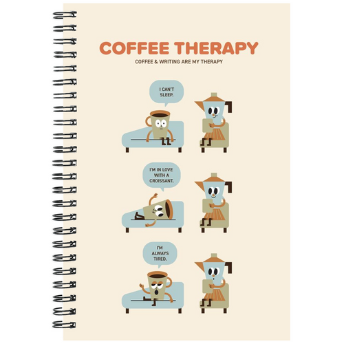 Notebooks - Coffee Therapy (Beige) Notebooks - Coffee Therapy (Beige)