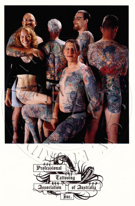 Color card from the Professional Tattooing Association of Australia's show in 1998 at the National Gallery of Australia.
4 x 6