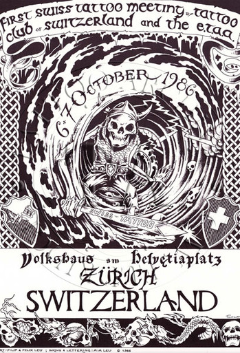 1986 Swiss Convention Poster - 2 - Tattoo Archive