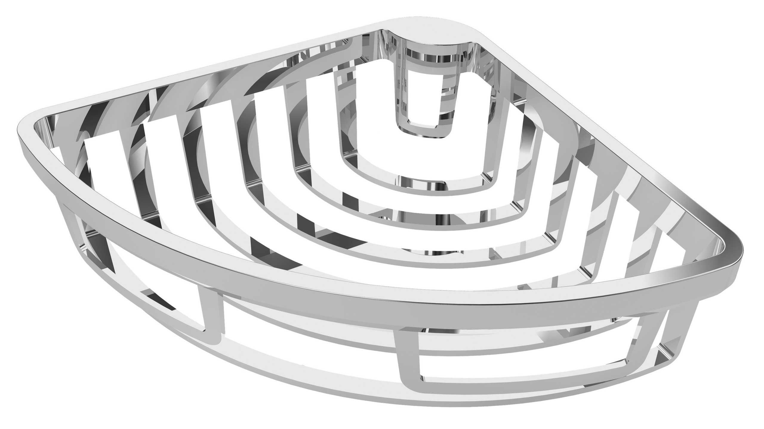 Shower Corner Caddy Chrome Shower Basket Removable Shower Basket