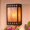 The Mica Lamp Company Small Open Top Sconce WH02B