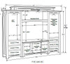 Boulder Creek 6 piece Media Wall Unit FVE-049-BC-FV Size Chart