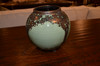 Green Oval Luster Vase by Hog Hill Pottery