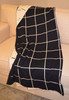 Navy Combo Grid Cotton Knitted Throw