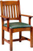 Cottage Arm Chair Leather Seat by Stickley