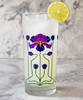 Purple Iris Collins Glassware with Lemon