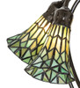 16" High Stained Glass Pond Lily 5 Light Table Lamp