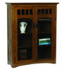 Mission Bookcase Class C with full length glass doors