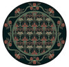 Craftsman Rambling Rose Ebony Round Rug