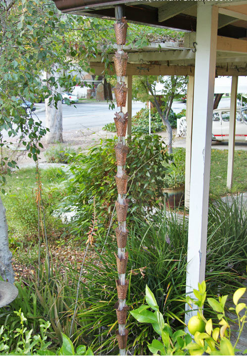 Dragonfly Copper Rain Chain The Mission Motif