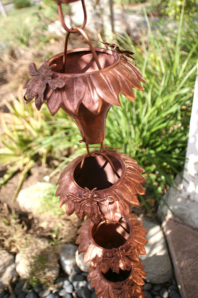 Sunflower Copper Rain Chain The Mission Motif