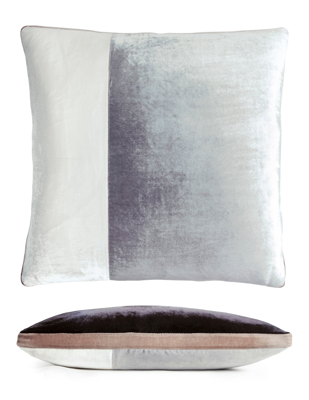 Ombre Silver Decorative Pillow by Kevin O'Brien