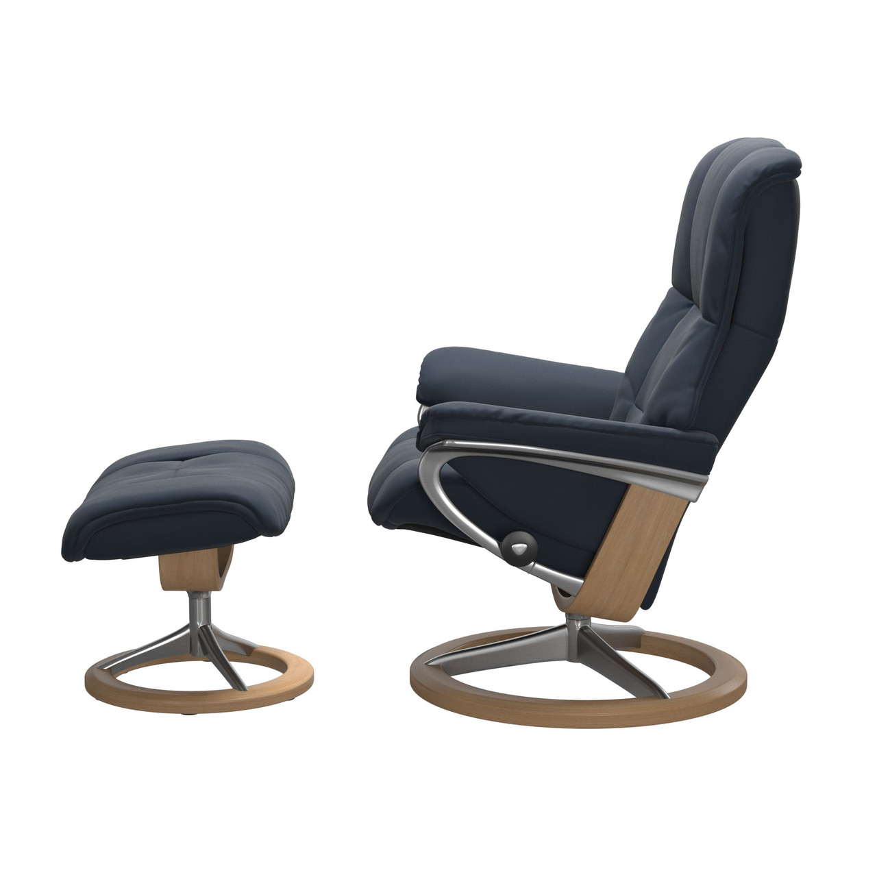 Stressless Mayfair Signature Base Chair and Ottoman