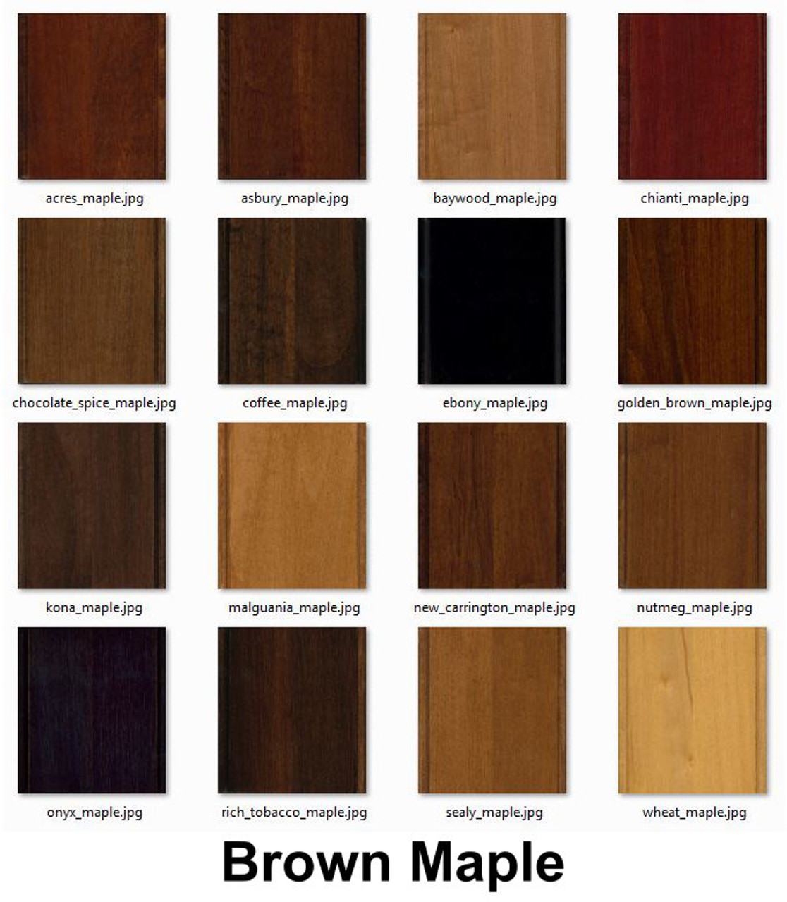 Brown Maple Wood Samples