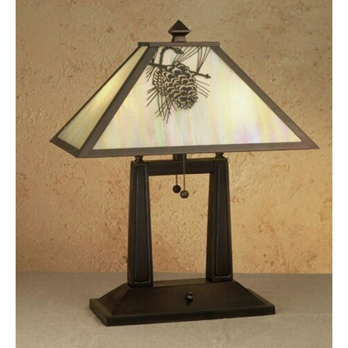 Oblong Pine Cone Desk Lamp 28643-M