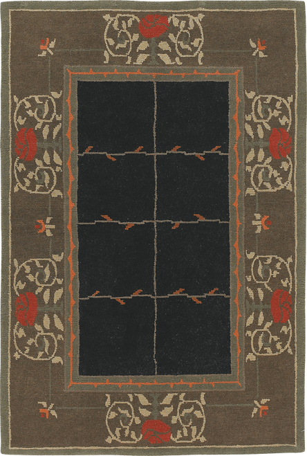 Craftsman Rose Ebony Rug