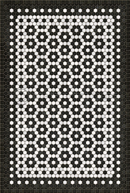33074 Mosaic C Catherine St 38 X 56 Vinyl Floor Cloth