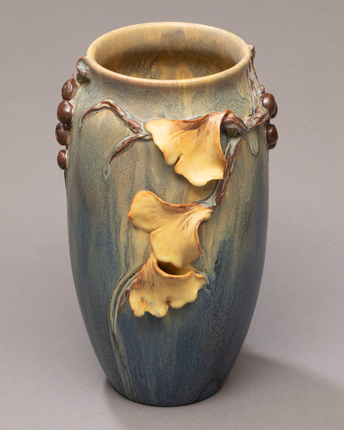 Fluttering Ginkgo Ceramic Pottery Vase by Ephriam Pottery