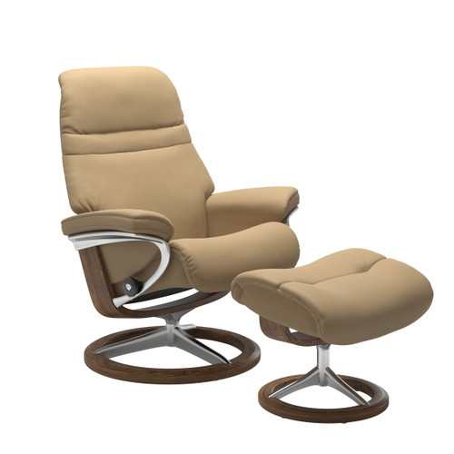 Stressless Admiral Signature Base Chair and Ottoman