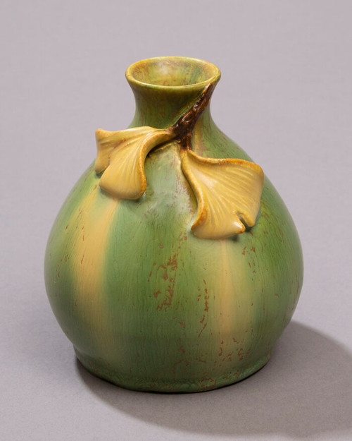 Ginkgo Pawn Ceramic Pottery Bottle 